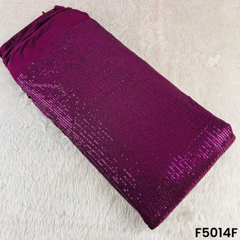 Sequins Embroidered Lycra Net Fabric-F5014